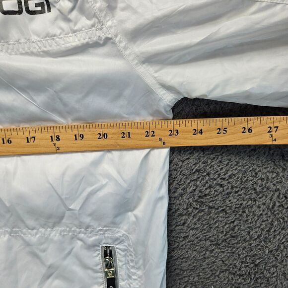 Coogi 69 Jacket Men Size Large White Full Zip Windbreaker Reflective‎ - Picture 5 of 13